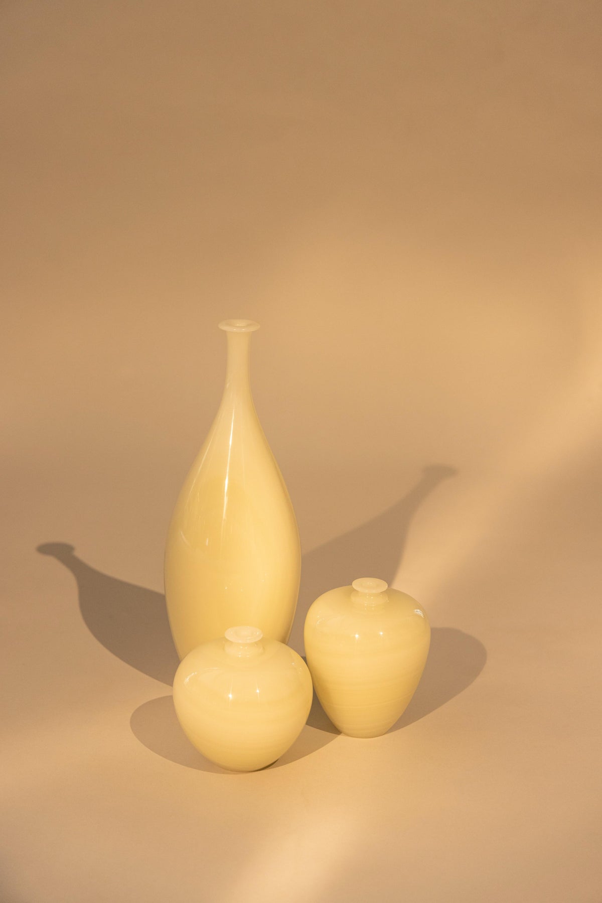 Sage Pebble Vase Trio