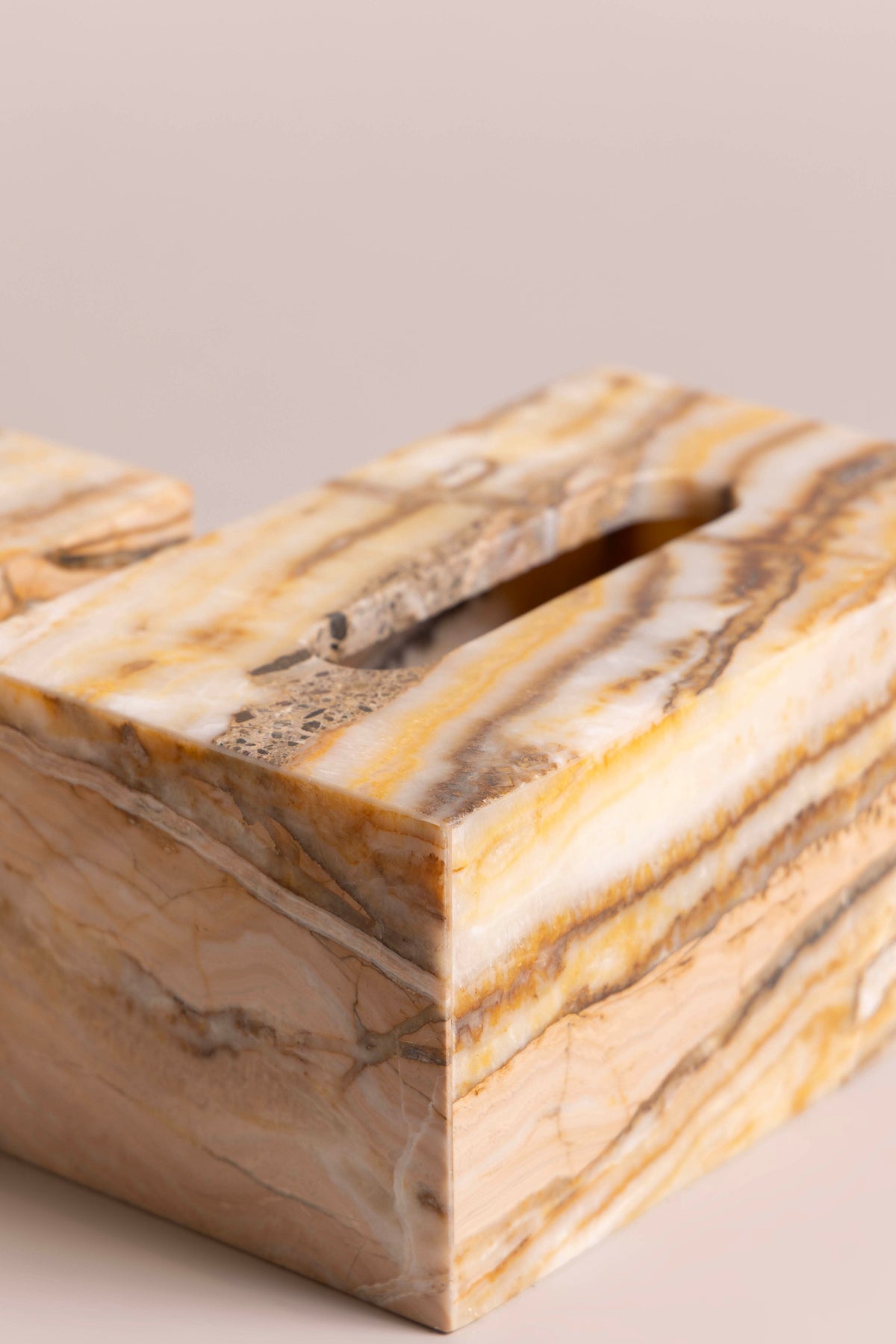 Cloud Yellow Marble Tissue Box