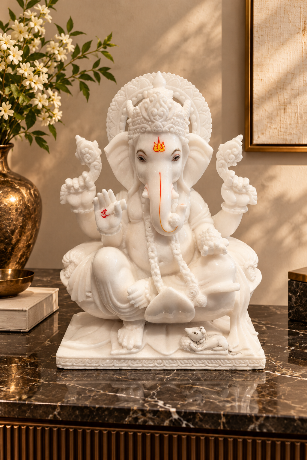 Divine White Ganesha