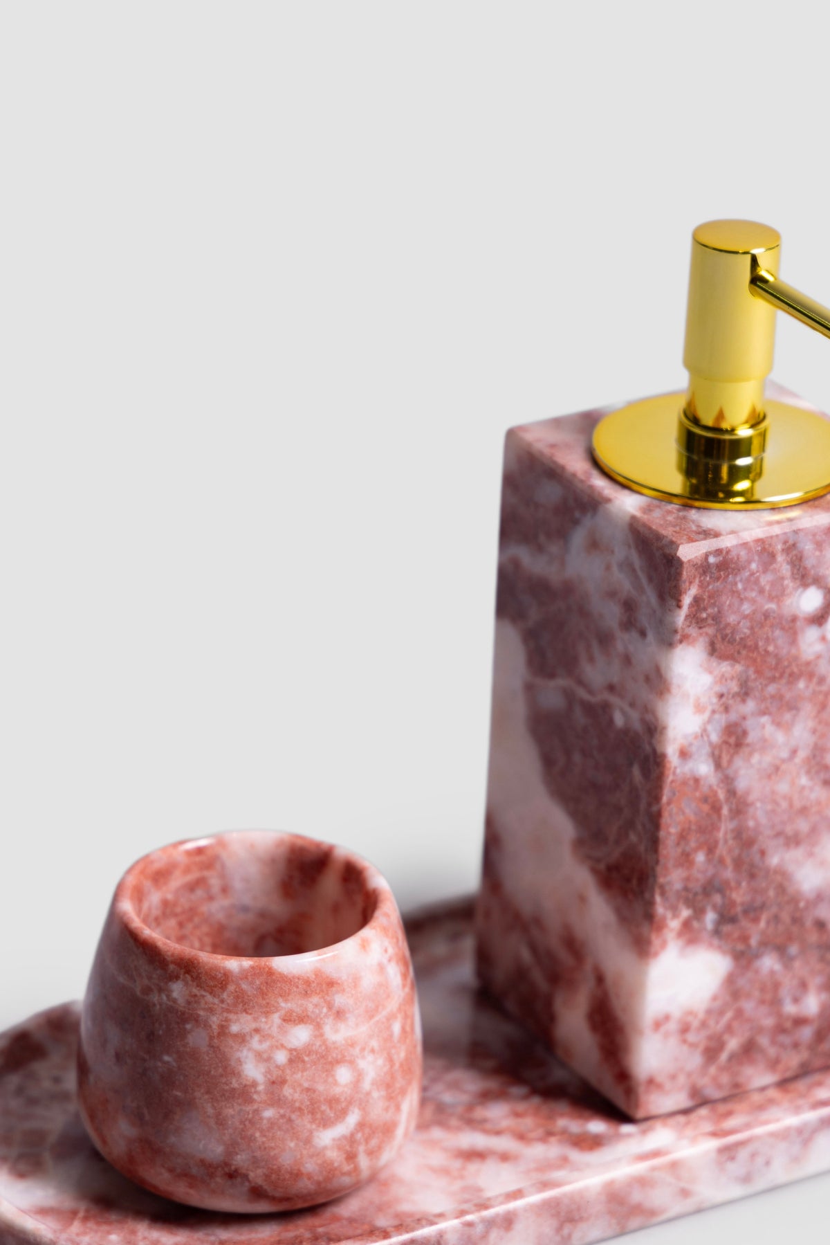 Rainbow Rose Marble Bath Set