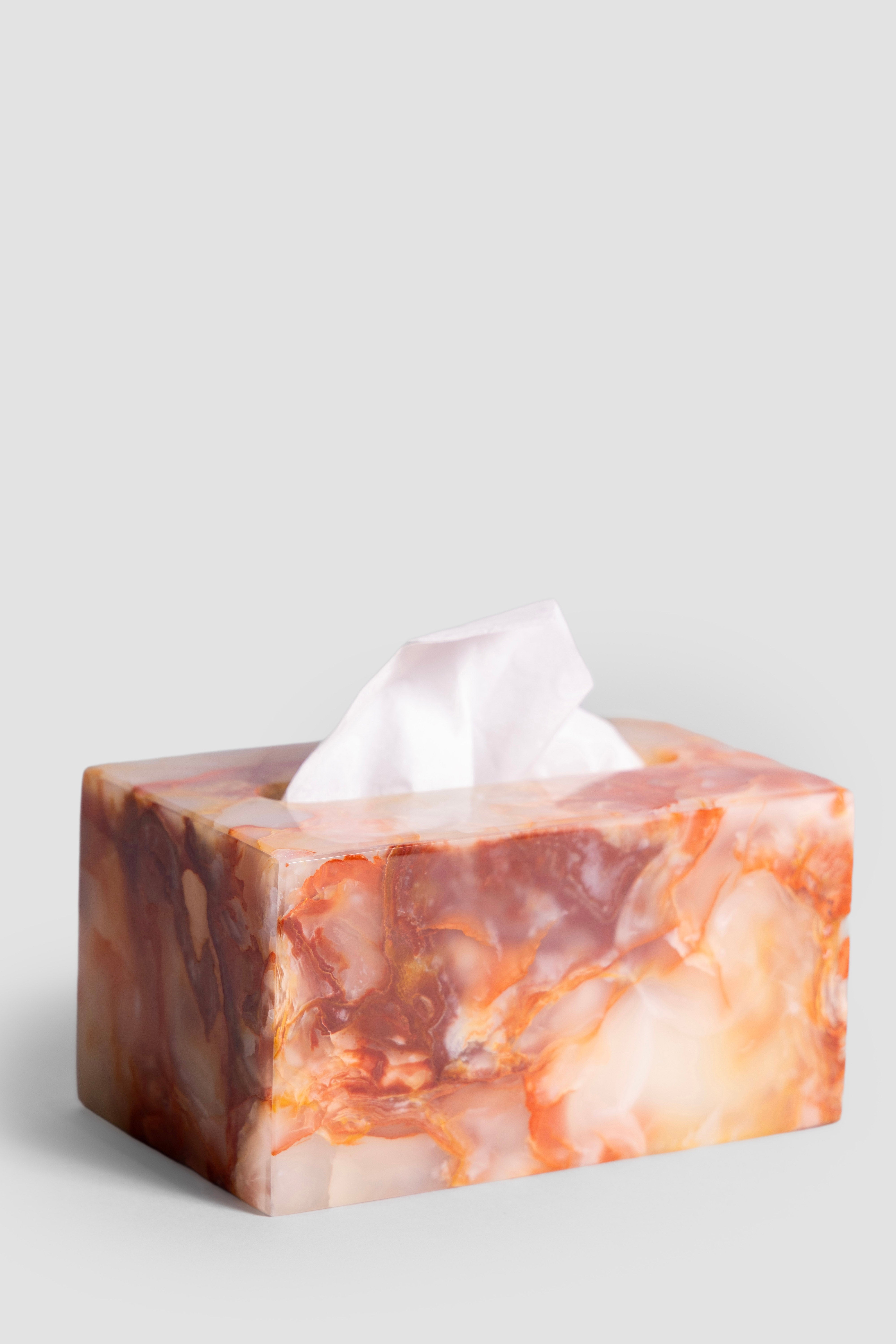 Sunset Onyx Tissue Box