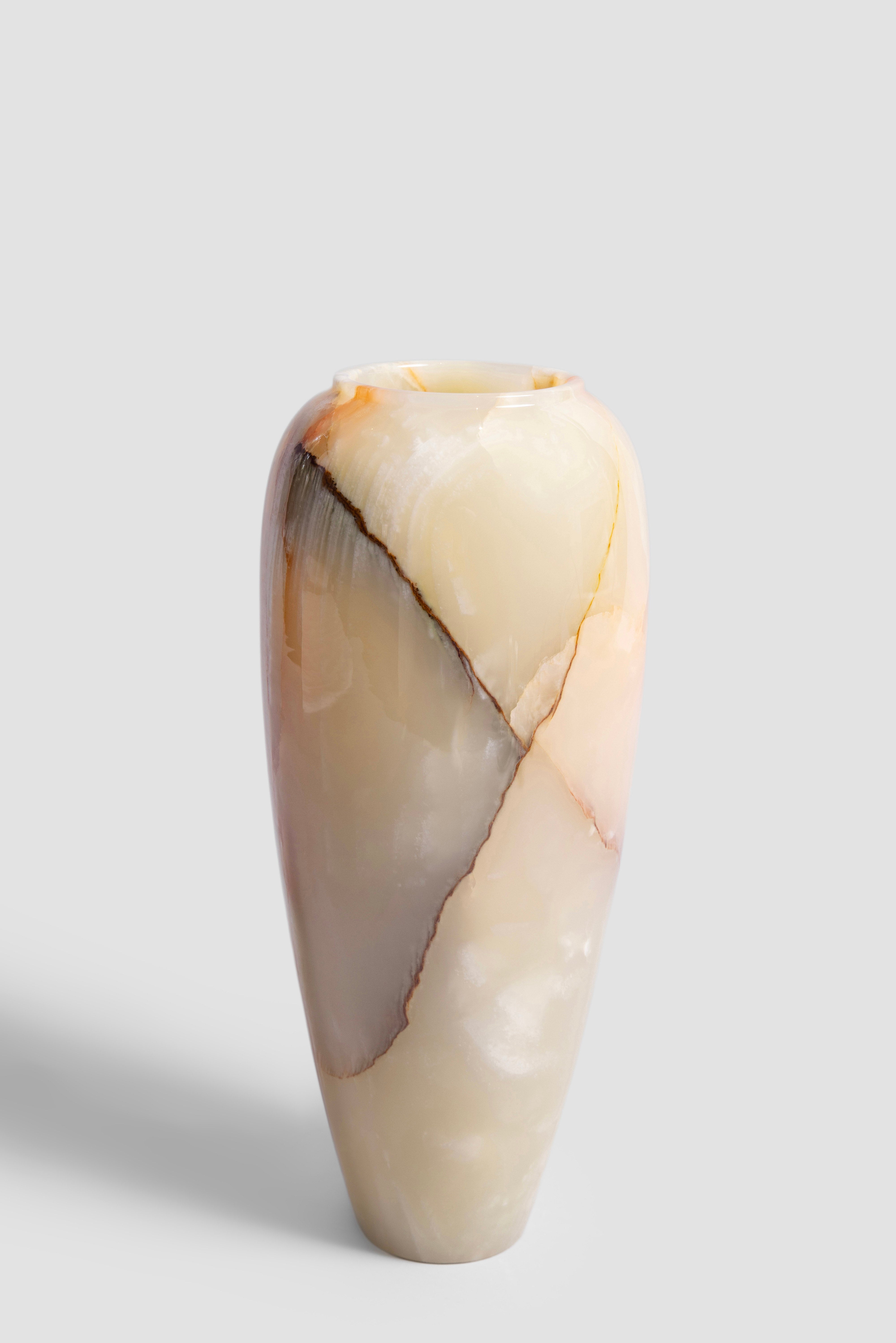 Ivory Sage Onyx Vase (L)