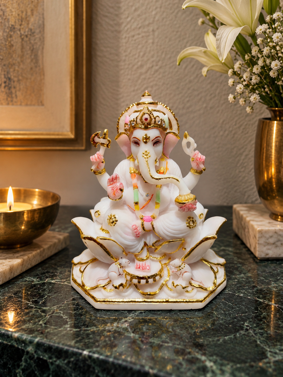 Golden Lotus Ganesha