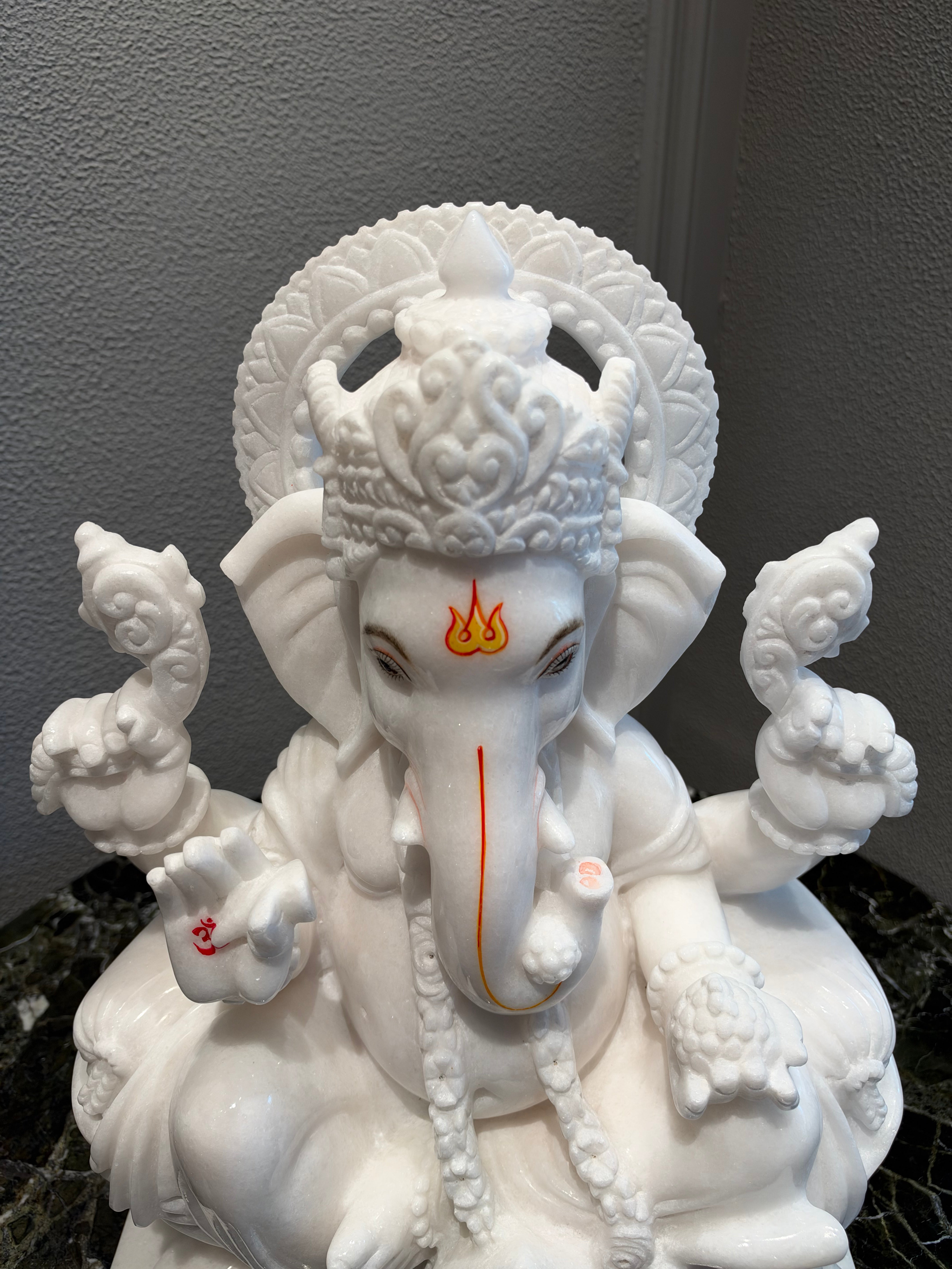 Divine White Ganesha