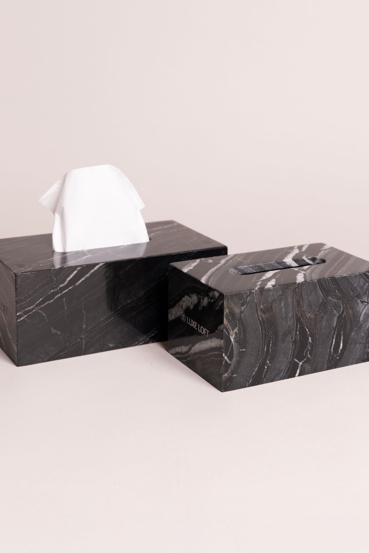 Black Tree Marble Tissue Box