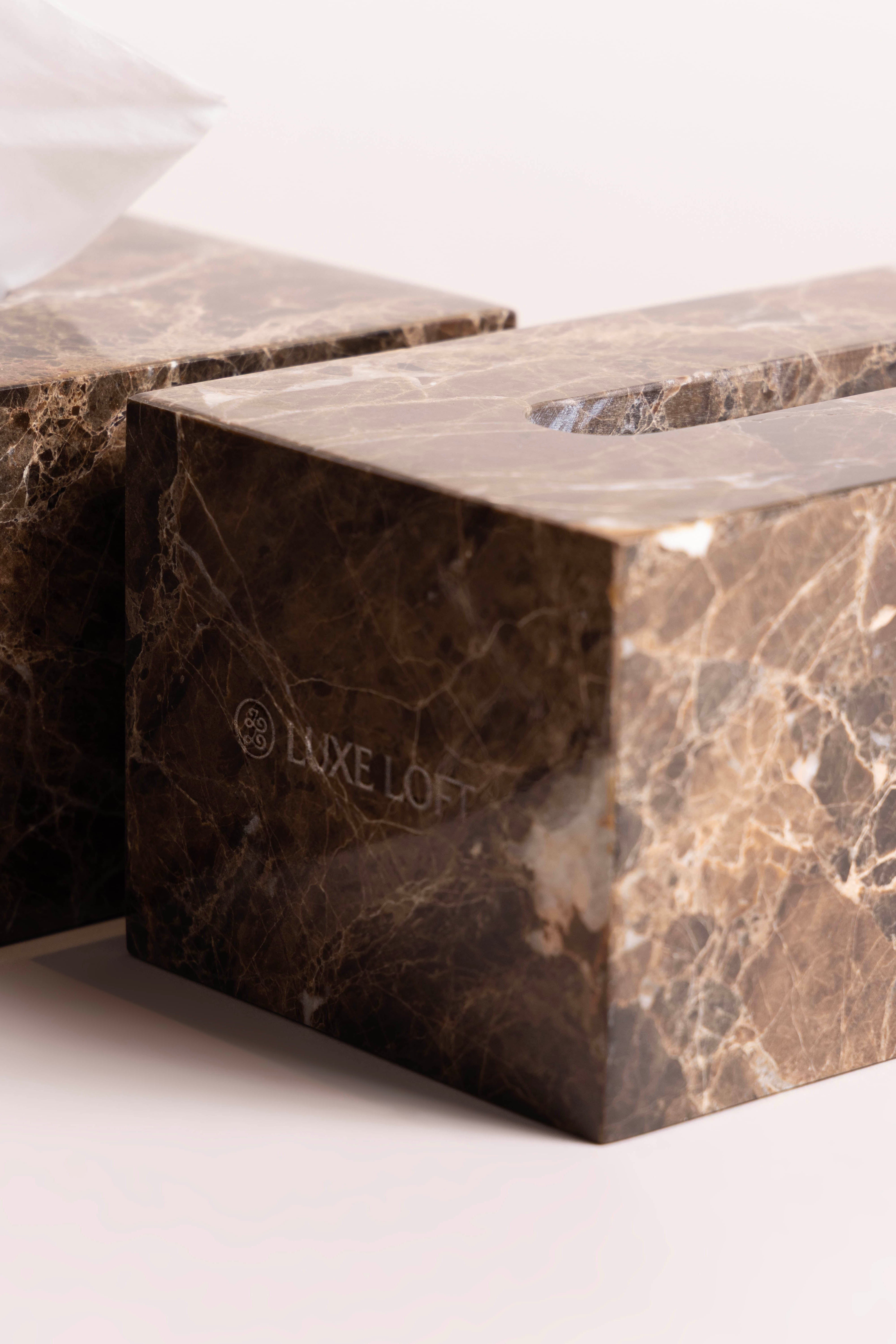 Emperador Marble Tissue Box