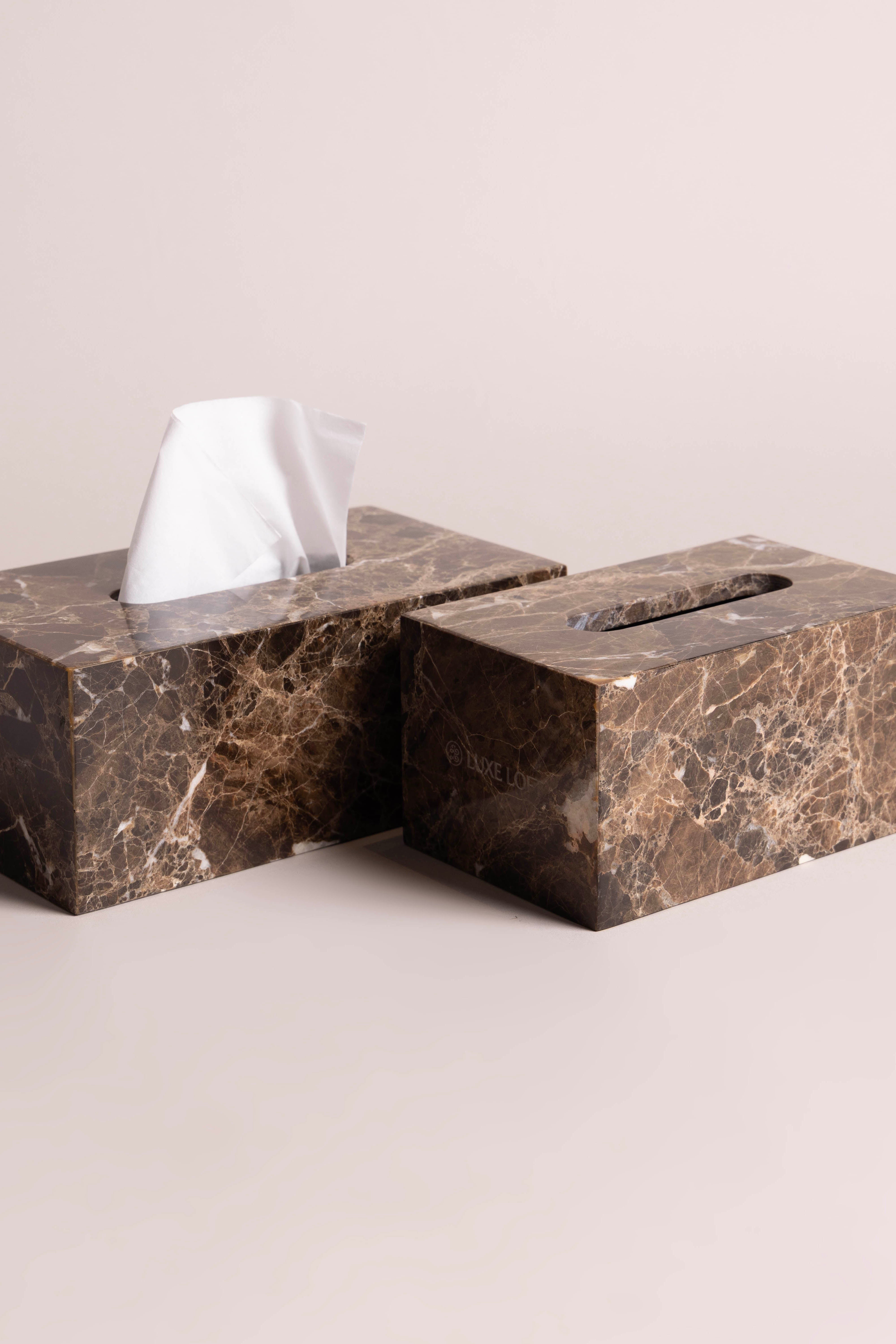 Emperador Marble Tissue Box
