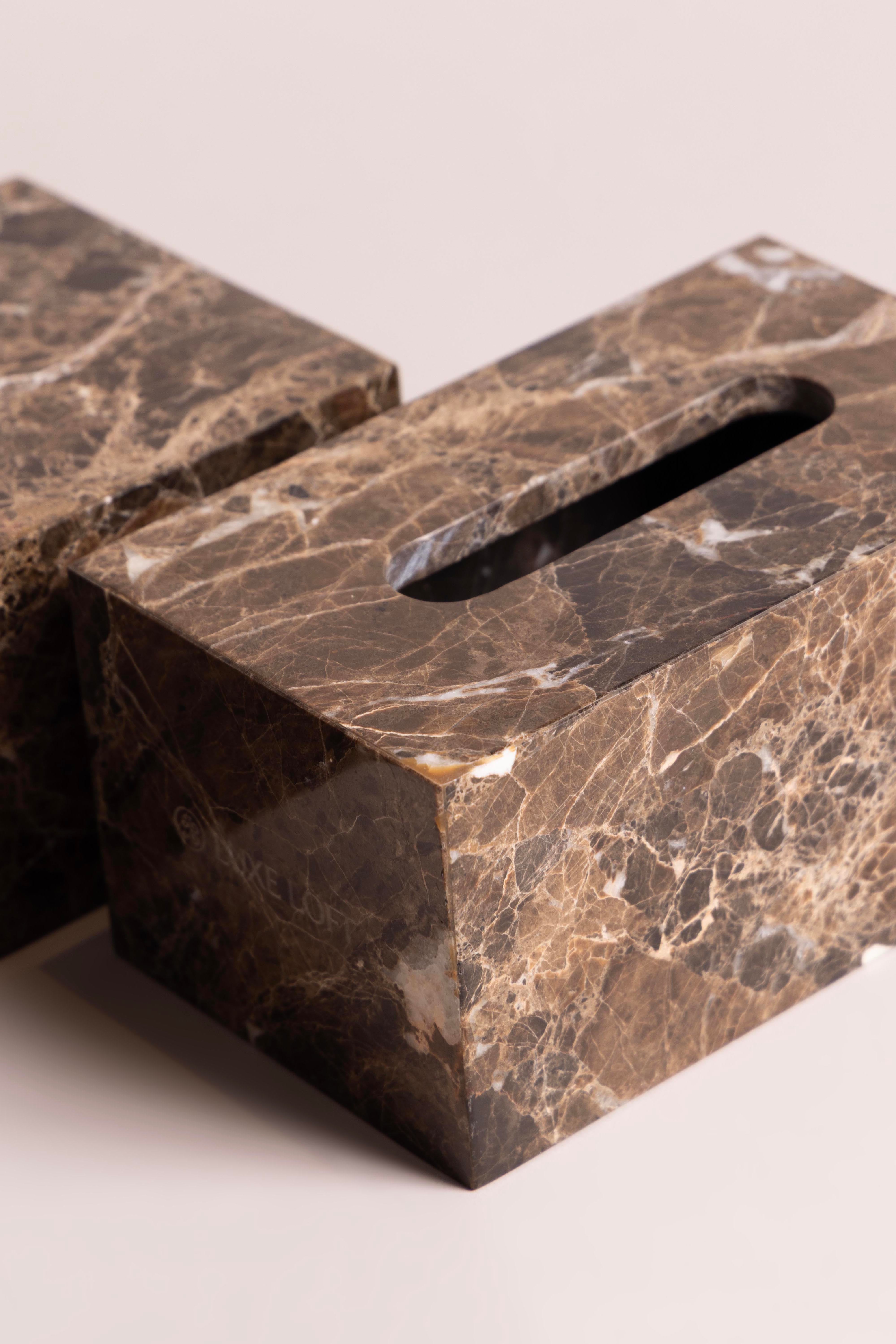 Emperador Marble Tissue Box