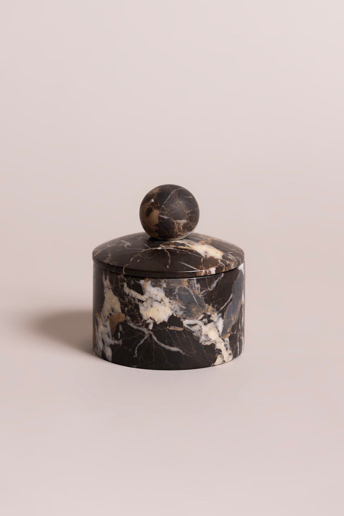 Portoro Marble Orb Lid Jar