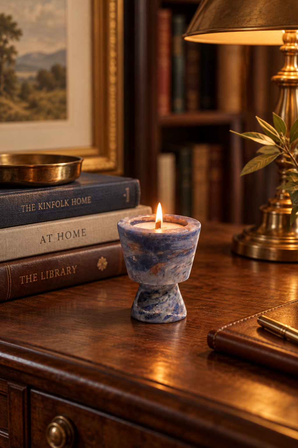 Sodalite Candle Cup