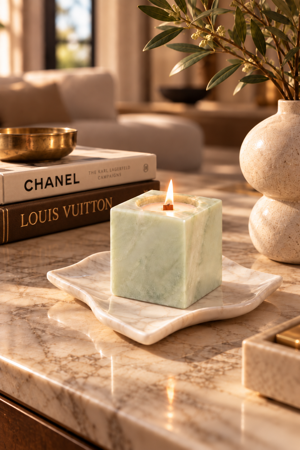 Marble Candle Cup