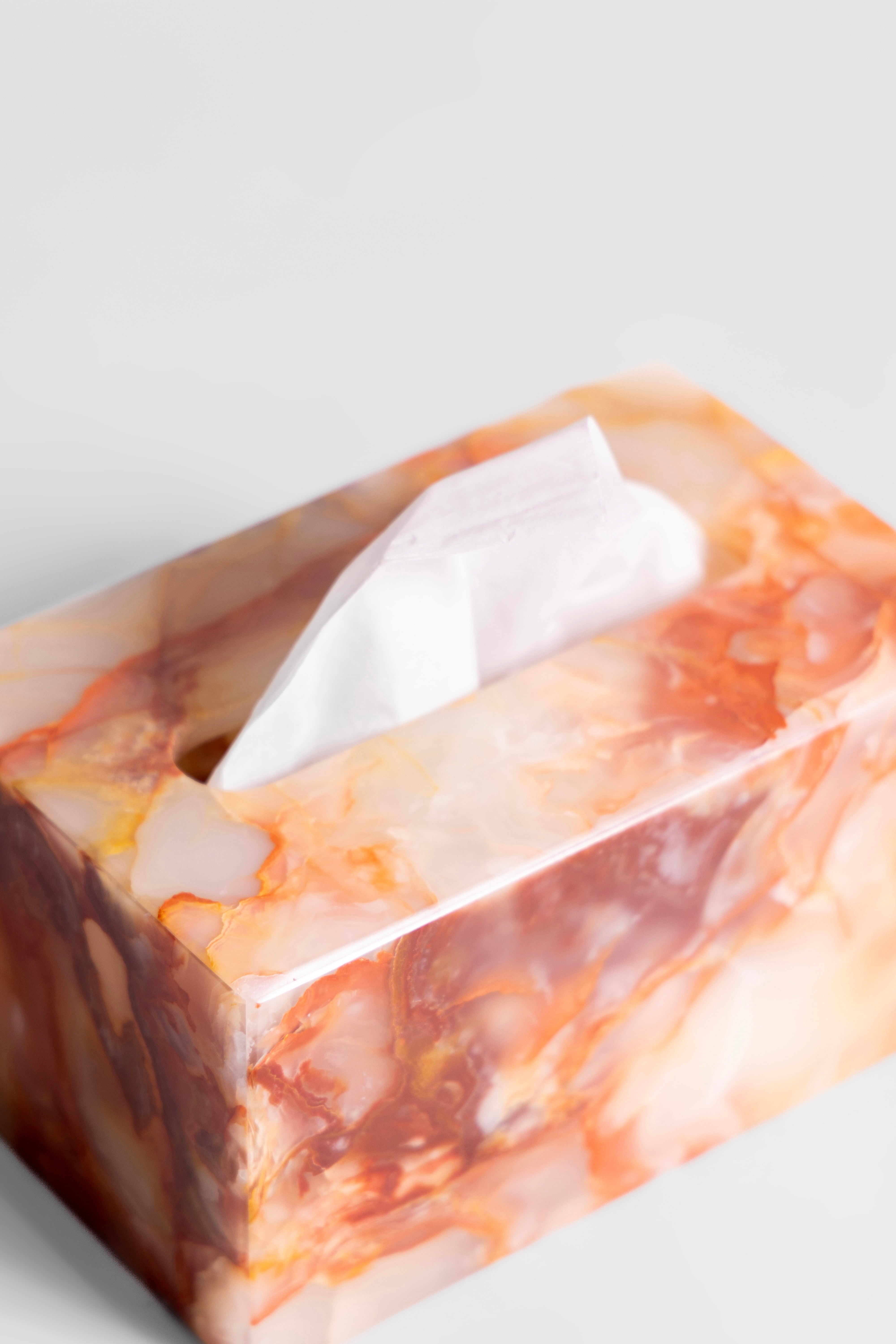 Sunset Onyx Tissue Box