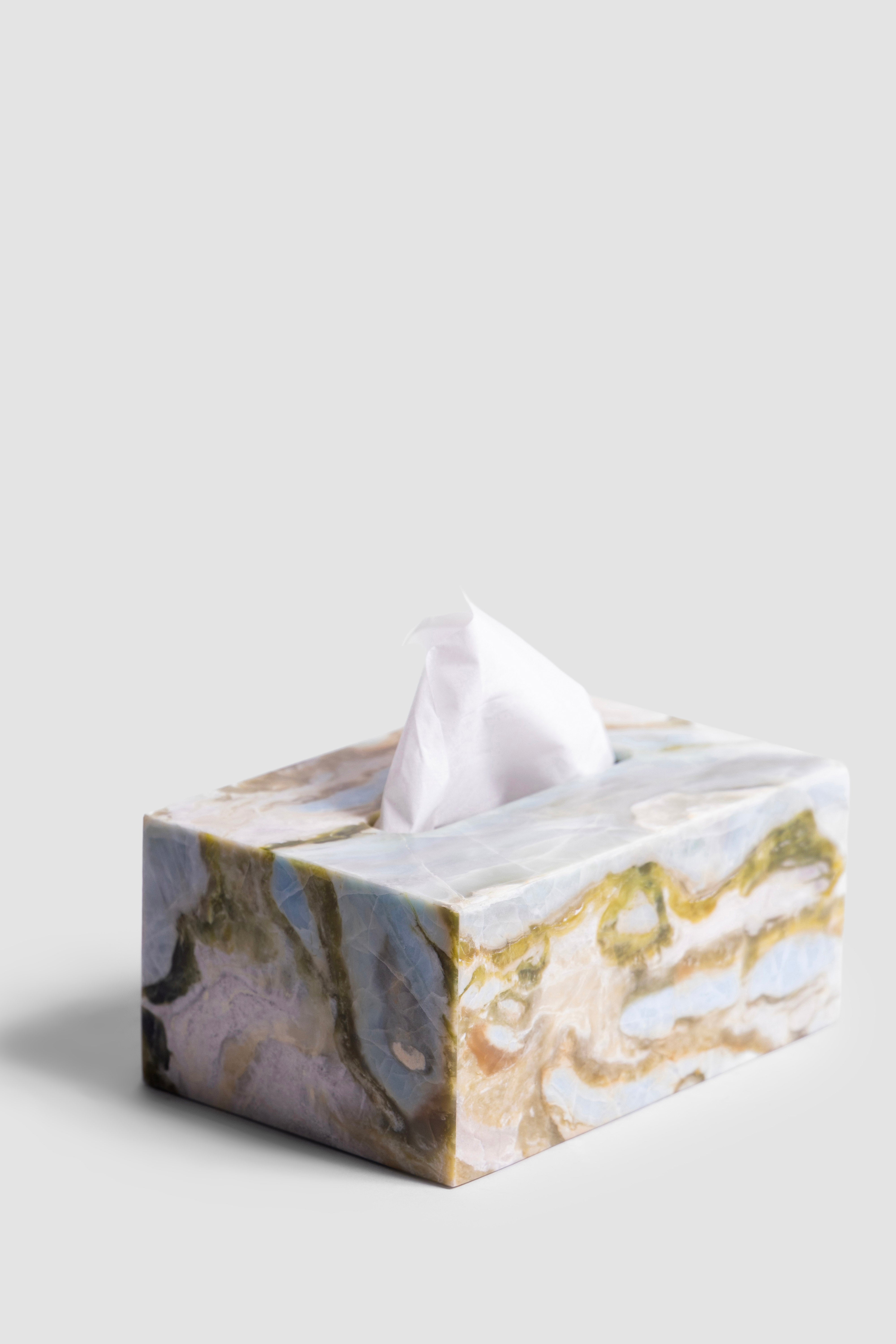 Maldivian Blue Marble Tissue Box