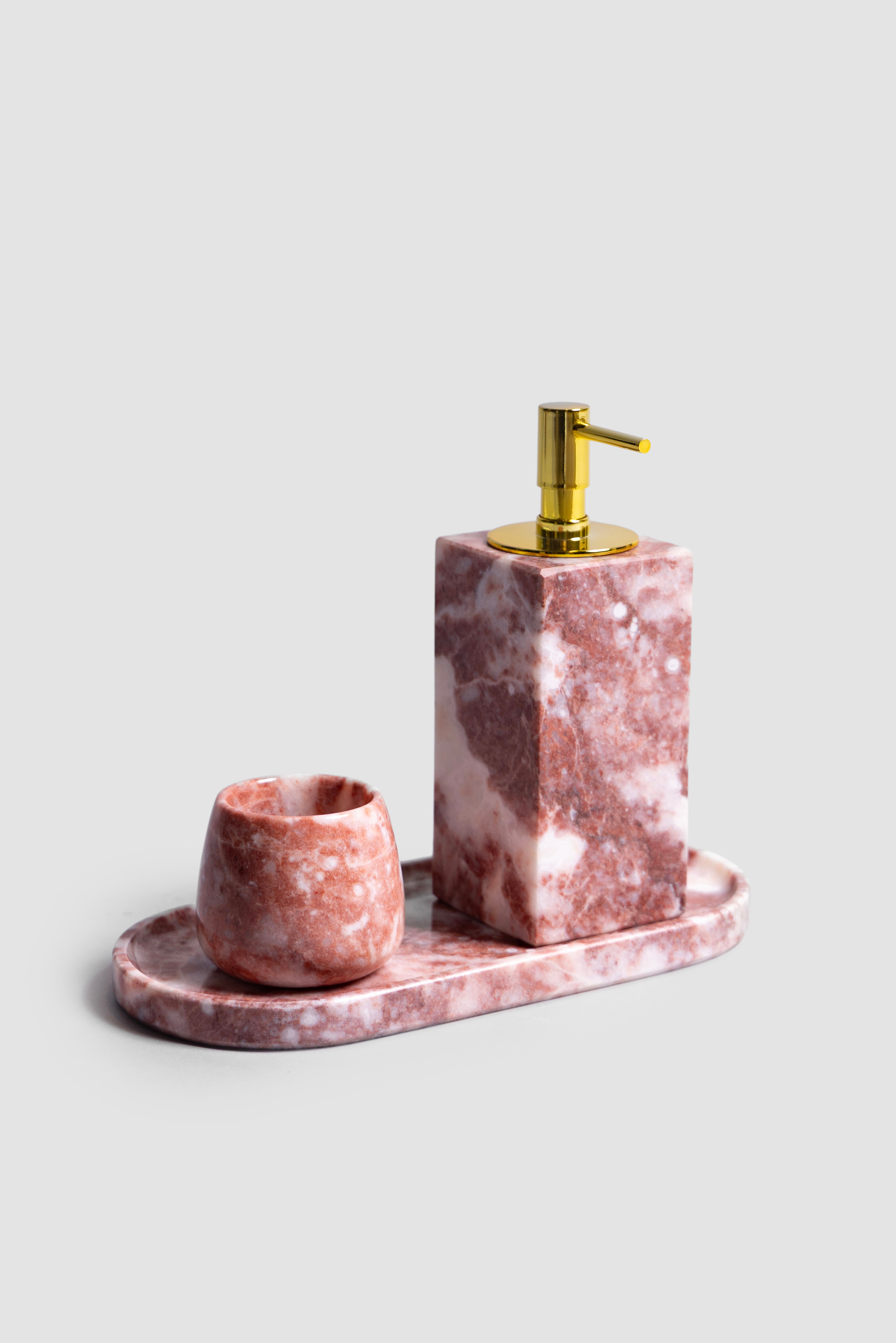 Rainbow Rose Marble Bath Set