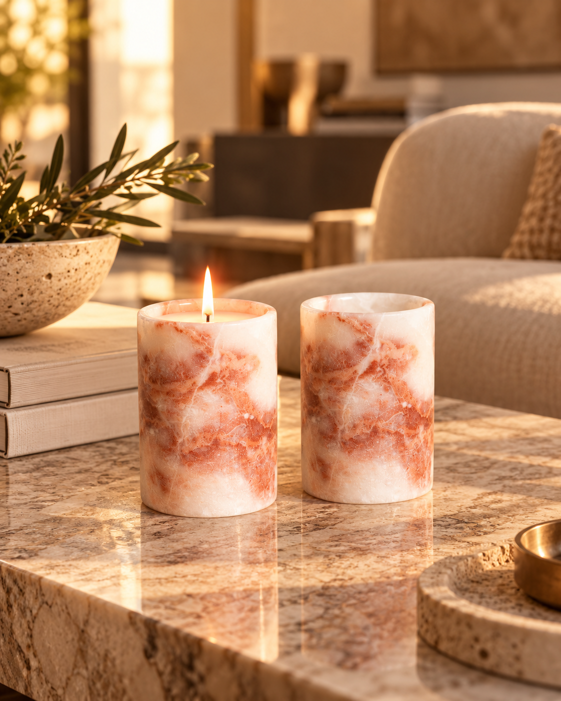 Marble Candle Cup
