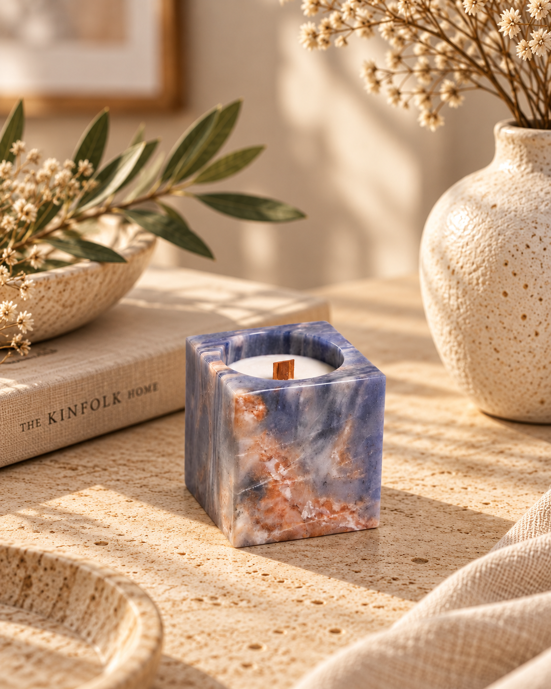Sodalite Candle Cup